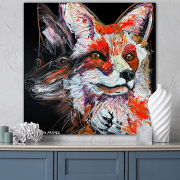 Finn, the Vanishing Sierra Nevada Red Fox (Original Painting)