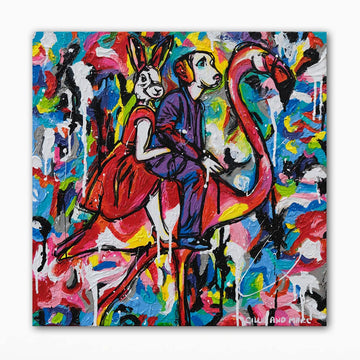 Go Flamingo! (Original Painting)