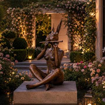 She Was the Pipe Piper of Love (Bronze Sculpture)