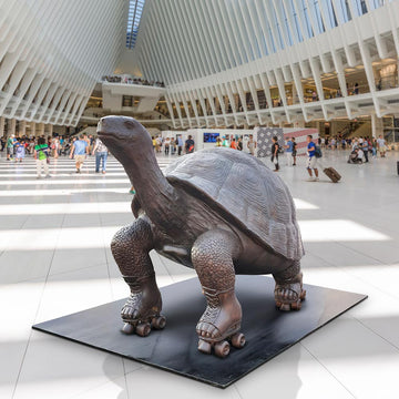 The Galapagos Tortoise Races on Roller Skates (Bronze Sculpture)