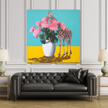 The rose and the giraffe (Original Painting)