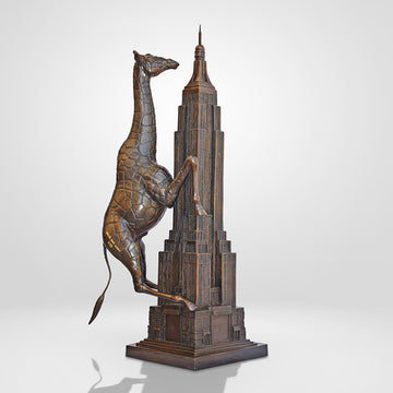 The Big Giraffe Loved the Empire State Building (Bronze Sculpture)