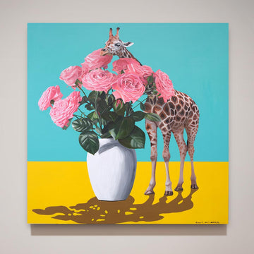The rose and the giraffe (Original Painting)