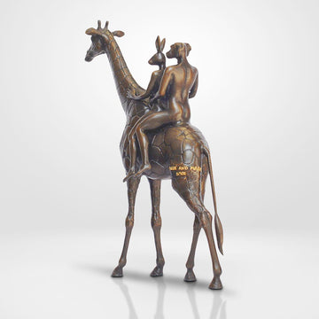Giraffe Riders (Bronze Sculpture, Small)