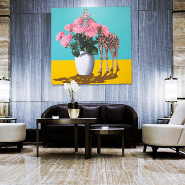 The rose and the giraffe (Original Painting)