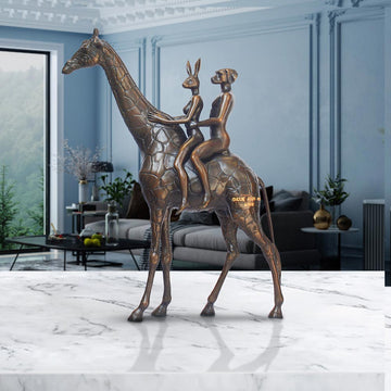 Giraffe Riders (Bronze Sculpture, Small)