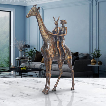 Giraffe Riders (Bronze Sculpture, Small)