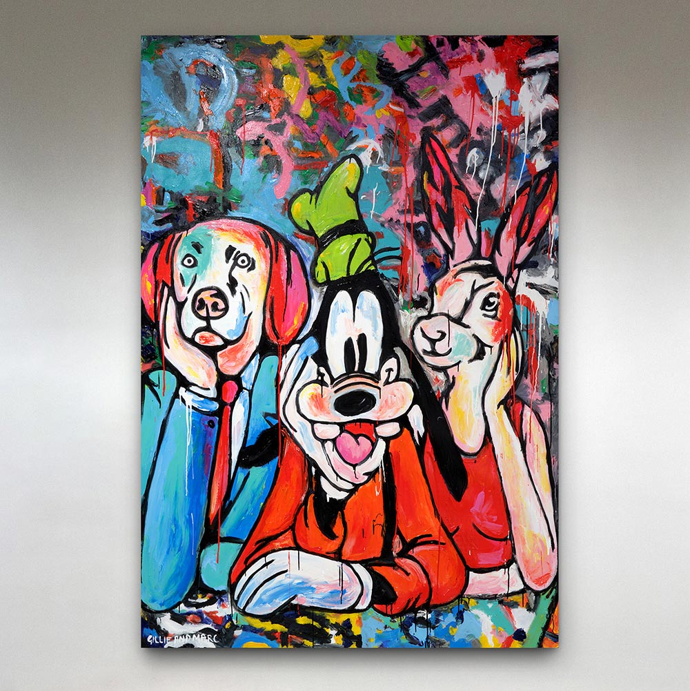 Goofy Was a Blast Original Painting Gillie and Marc