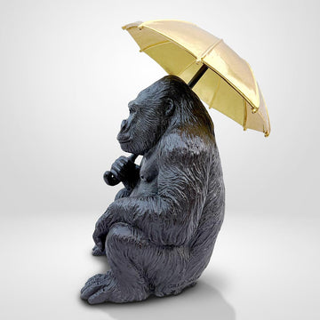 Gorilla Under Cover (Bronze Sculpture, Small)