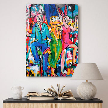 Great Friends with Marge (Original Painting)