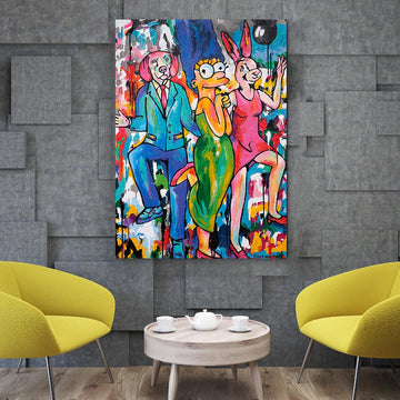 Great Friends with Marge (Original Painting)