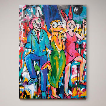 Great Friends with Marge (Original Painting)