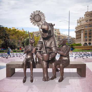 The Green Bench (Bronze Sculpture)