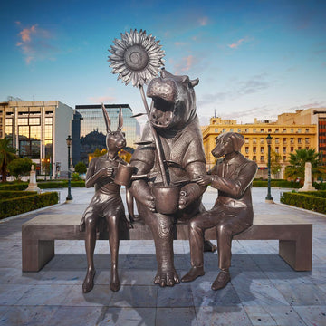 The Green Bench (Bronze Sculpture)