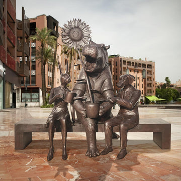 The Green Bench (Bronze Sculpture)