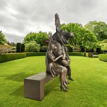 The Green Bench (Bronze Sculpture)