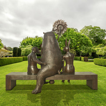 The Green Bench (Bronze Sculpture)