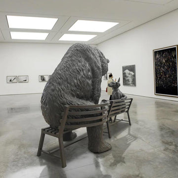 The Grizzly Bear Bench of Friendship (Bronze Sculpture)