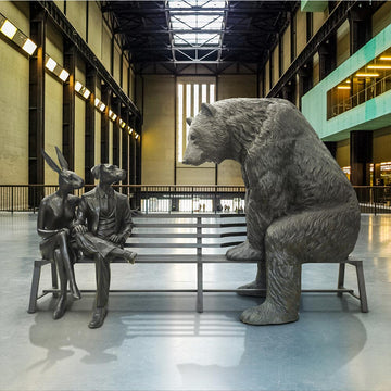 The Grizzly Bear Bench of Friendship (Bronze Sculpture)