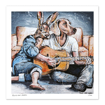 Who Draws the Crowd and Plays so Loud, Baby It's the Guitar Man (Print)