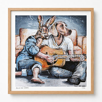 Who Draws the Crowd and Plays so Loud, Baby It's the Guitar Man (Print)