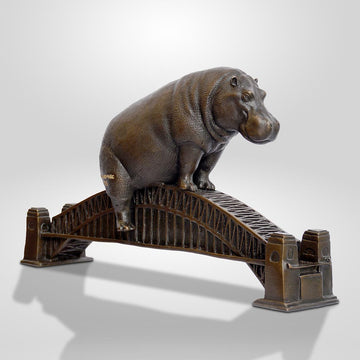The Big Hippo Loved Sydney Harbour (Bronze Sculpture)