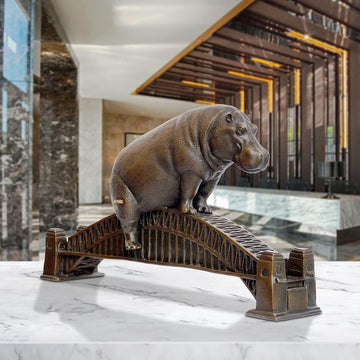 The Big Hippo Loved Sydney Harbour (Bronze Sculpture)