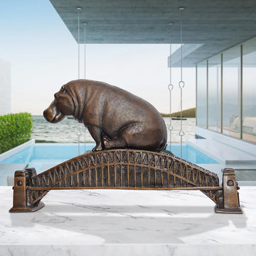 The Big Hippo Loved Sydney Harbour (Bronze Sculpture)