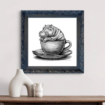 A Study for Hippo in a Cup (Giclee Canvas Print)