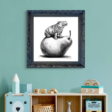 A Study for The Hippo Was Just Pearfect (Giclee Canvas Print)