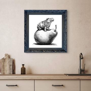 A Study for The Hippo Was Just Pearfect (Giclee Canvas Print)