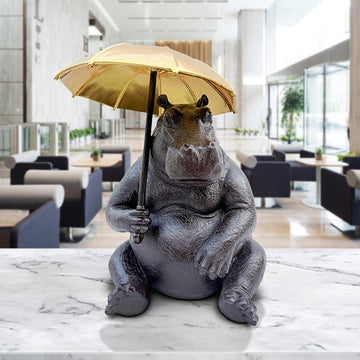 Hippo Under Cover (Bronze Sculpture, Small)