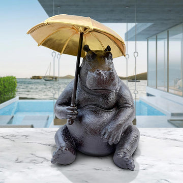 Hippo Under Cover (Bronze Sculpture, Small)