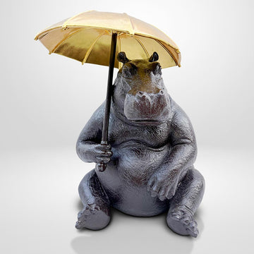 Hippo Under Cover (Bronze Sculpture, Small)