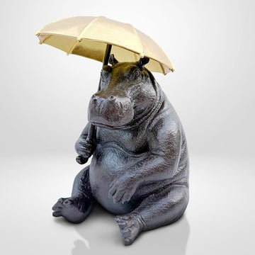 Hippo Under Cover (Bronze Sculpture, Small)