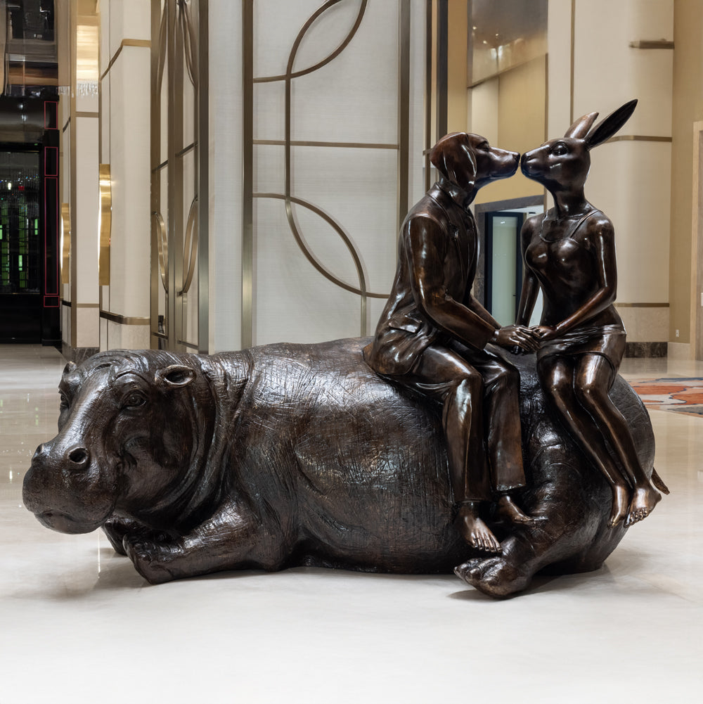 Hippo Wild Ride (Bronze Sculpture) – Gillie and Marc®