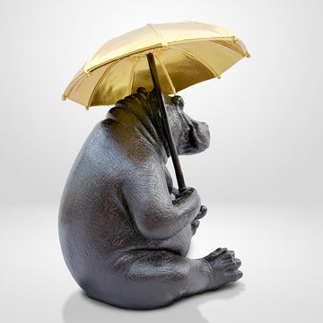 Hippo Under Cover (Bronze Sculpture, Small)