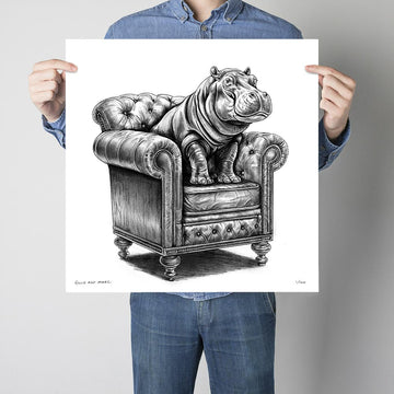 A Study for a Hippo on a Chair (Print)
