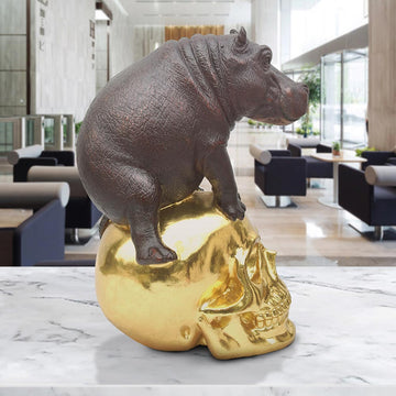 Mankind for Hippos (Bronze Sculpture)