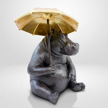 Hippo Under Cover (Bronze Sculpture, Small)