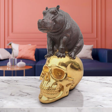 Mankind for Hippos (Bronze Sculpture)