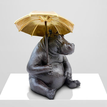 Hippo Under Cover (Bronze Sculpture, Small)