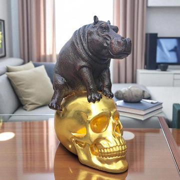 Mankind for Hippos (Bronze Sculpture)