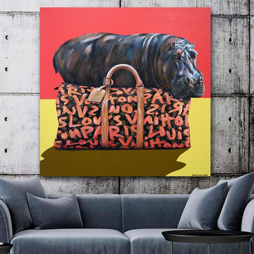 The hippos' high fashion (Original Painting)