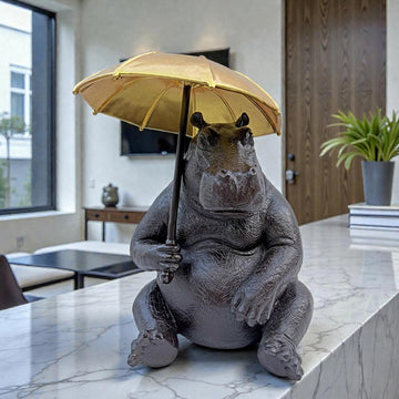 Hippo Under Cover (Bronze Sculpture, Small)