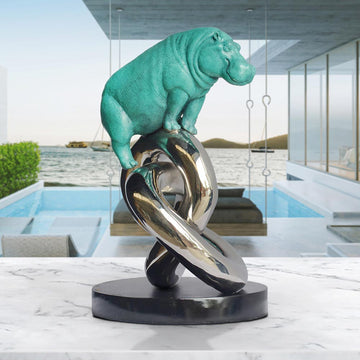 Eternity Hippo (Bronze Sculpture)