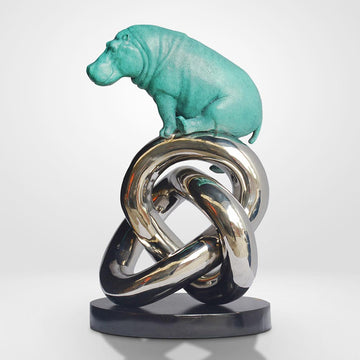 Eternity Hippo (Bronze Sculpture)