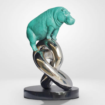 Eternity Hippo (Bronze Sculpture)