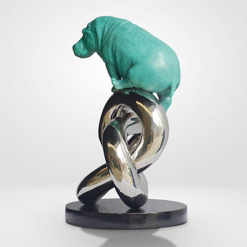 Eternity Hippo (Bronze Sculpture)