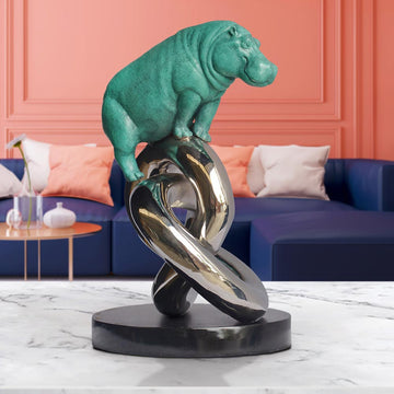 Eternity Hippo (Bronze Sculpture)